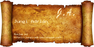 Jungi Adrián névjegykártya